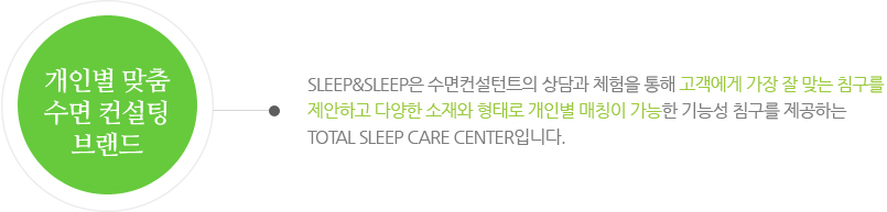 κ    귣 Sleep&Sleep Ʈ  ü     ´ ħ ϰ پ  · κ Ī  ɼ ħ ϴ Total sleep care centerԴϴ.